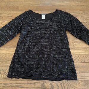 Ashley J Women’s Ruffled Long Sleeve - Size Petite Medium